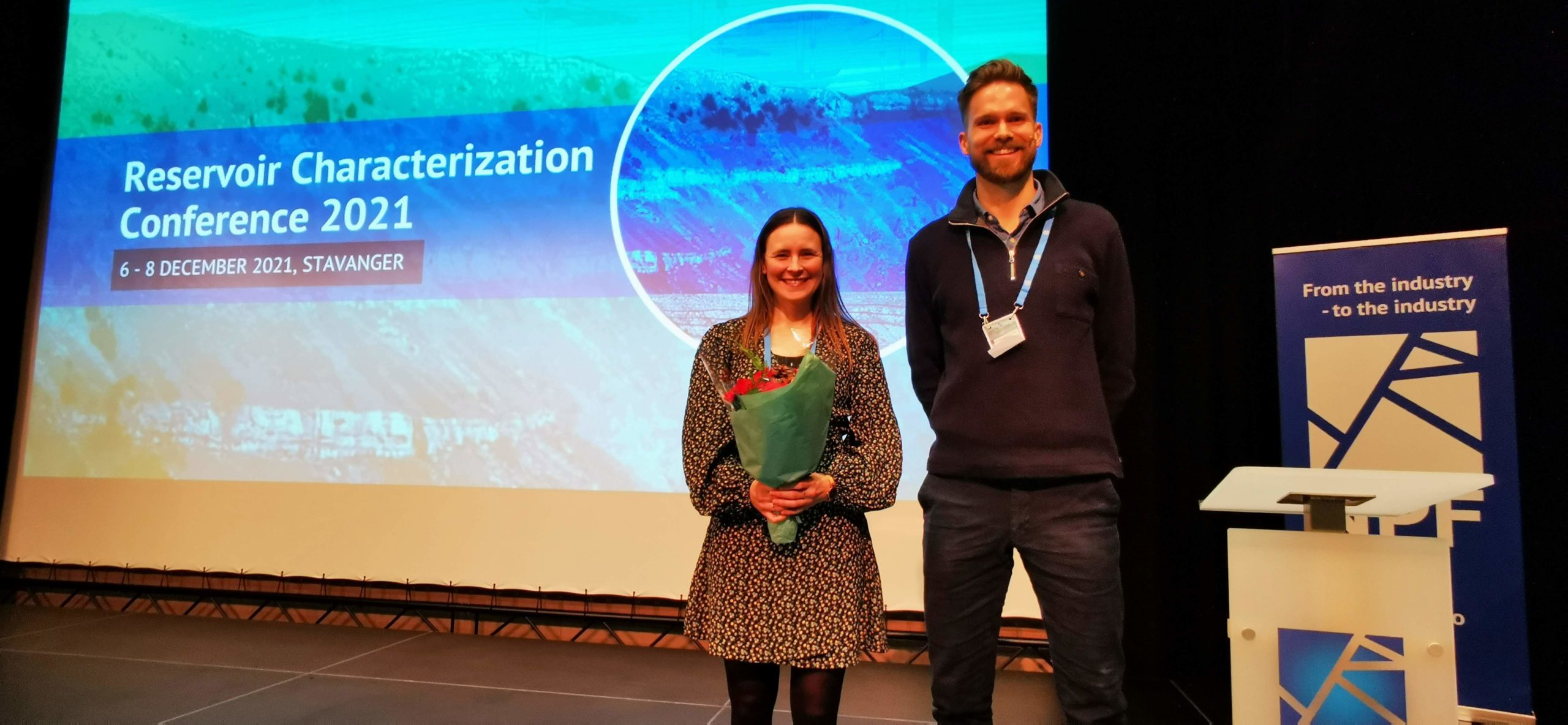 Lena Hedvig Line fra Aker BP ble stemt frem som konferansens beste foredrag med "Predicting reservoir quality in deeply buried sandstones".
